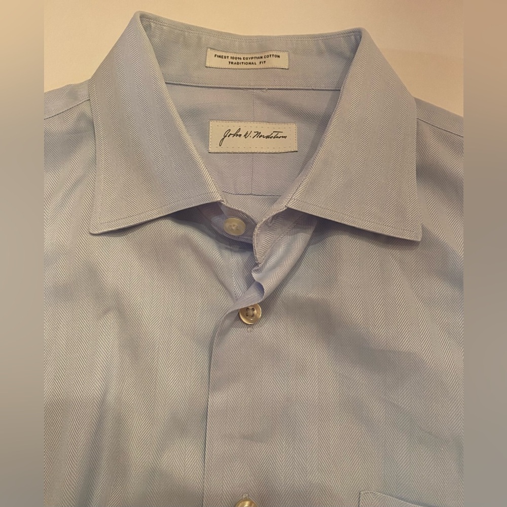 John W. Nordstrom‎ Traditional Fit Finest Egyptian Cotton Men’s Shirt 16.5 | 35